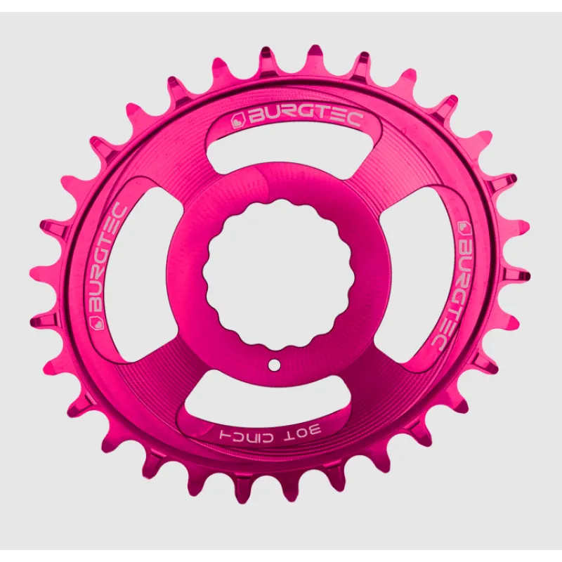Livrare gratuită Pinion față pentru bicicleta BURGTEC Oval Cinch Thick Thin Chainring ­Purple Rain ­32T